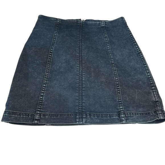Free People Blue Denim Mini Jean Woman's Skirt, Size 4 (US) - Picture 1 of 5